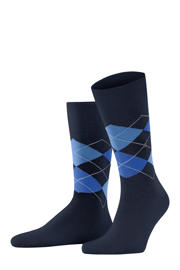thumbnail: Burlington sokken Argyle 2-Pack SO - set van 2 blauw