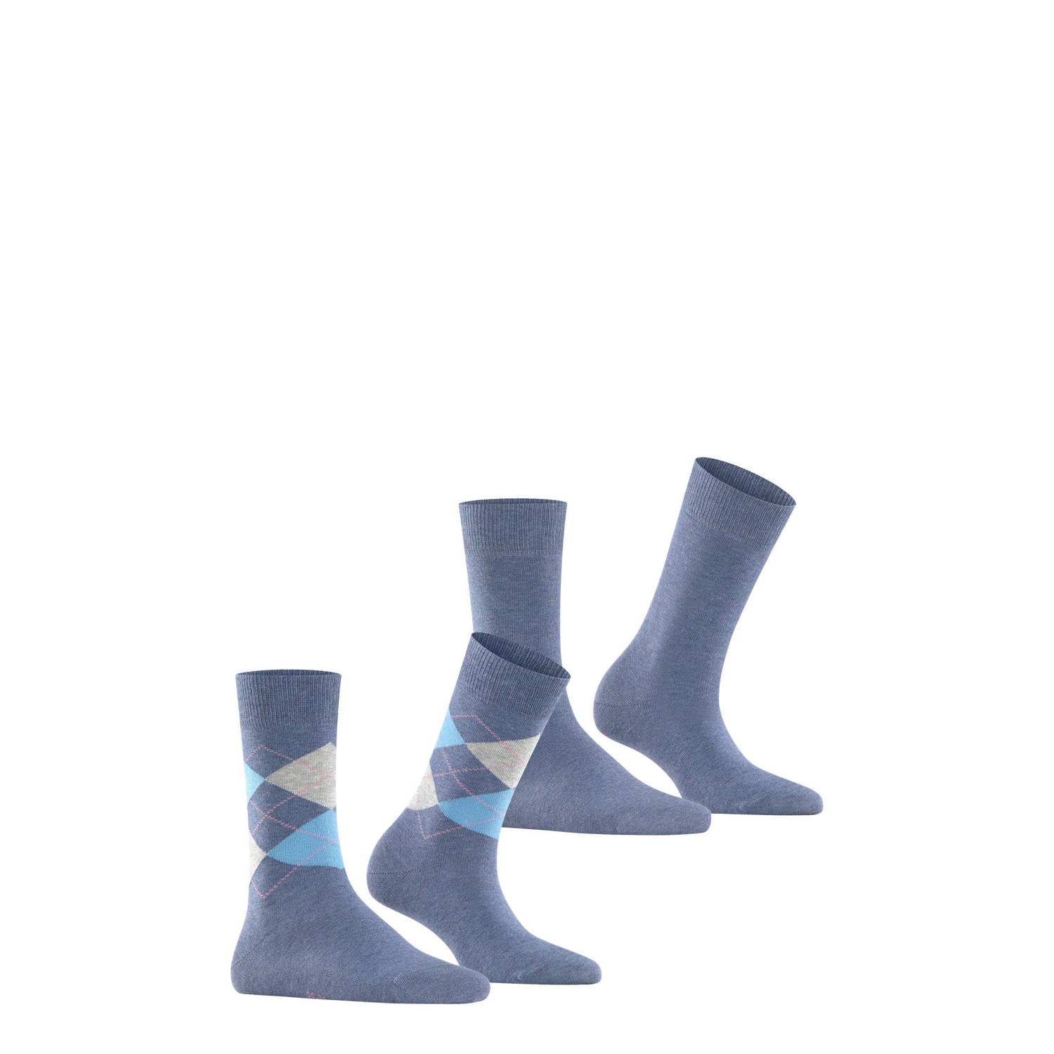 Burlington sokken Everyday Mix set van 2 blauw