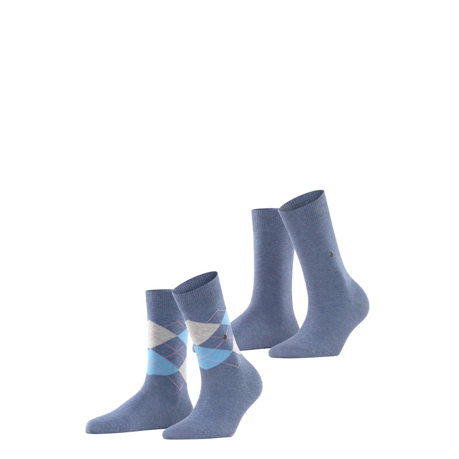 Burlington sokken Everyday Mix set van 2 blauw