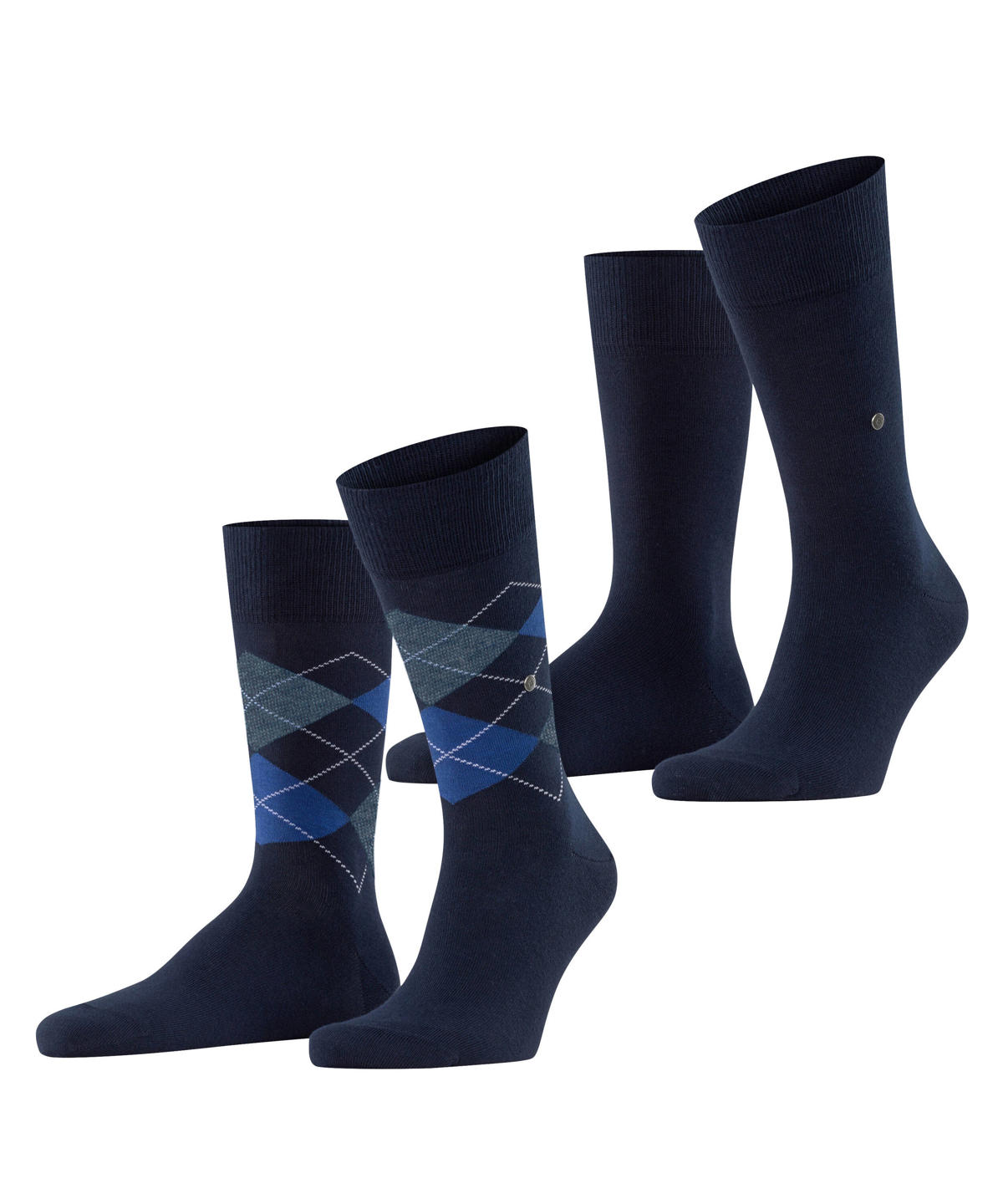 Burlington Everyday herensokken (2-pack), katoen, marine blauw