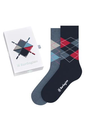 giftbox sokken Argyle - multi (set van 2)
