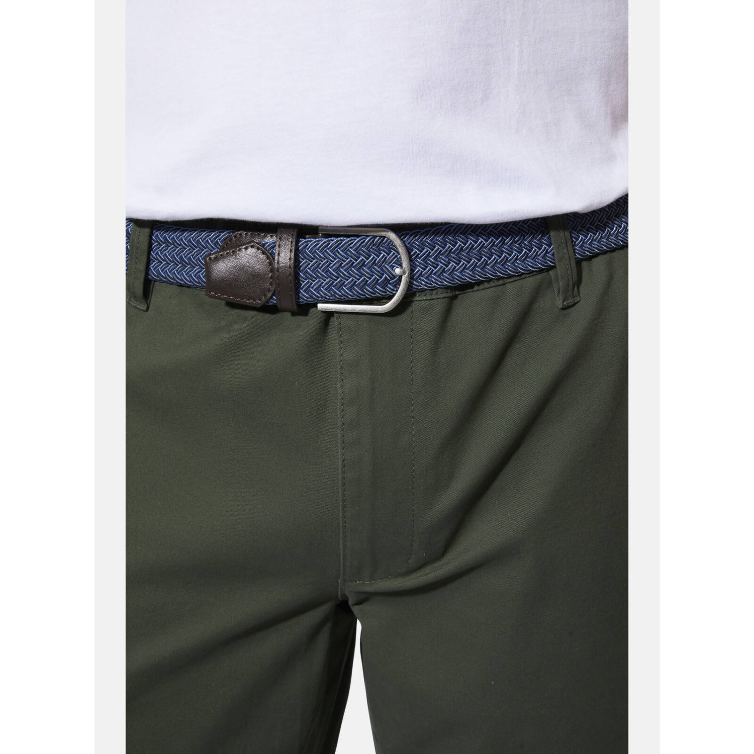 Charles Colby +FIT Collectie loose fit chino BARON RAMLEY Plus Size kaki