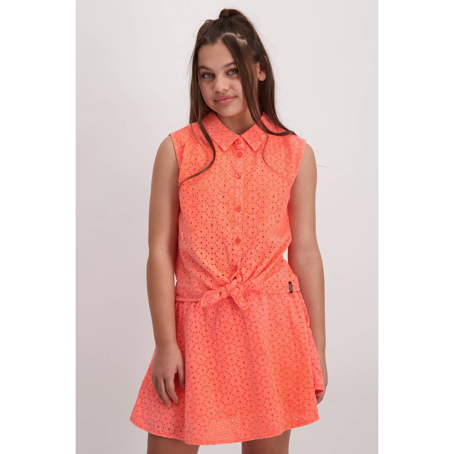 Cars blouse oranje broderie