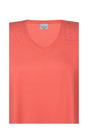 T-shirt koraalrood