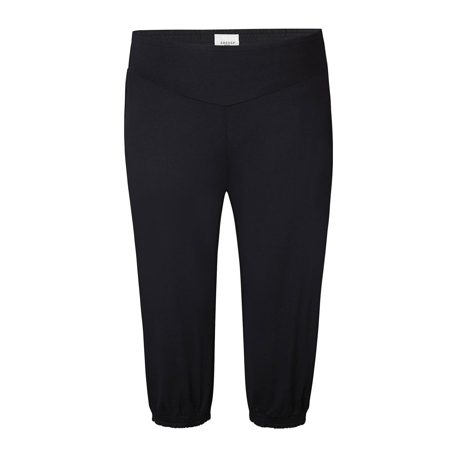 Zhenzi comfort fit regular waist broek zwart