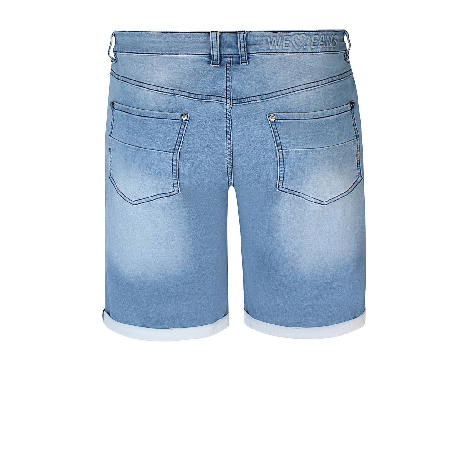 Zhenzi relaxed high waist denim short light blue denim