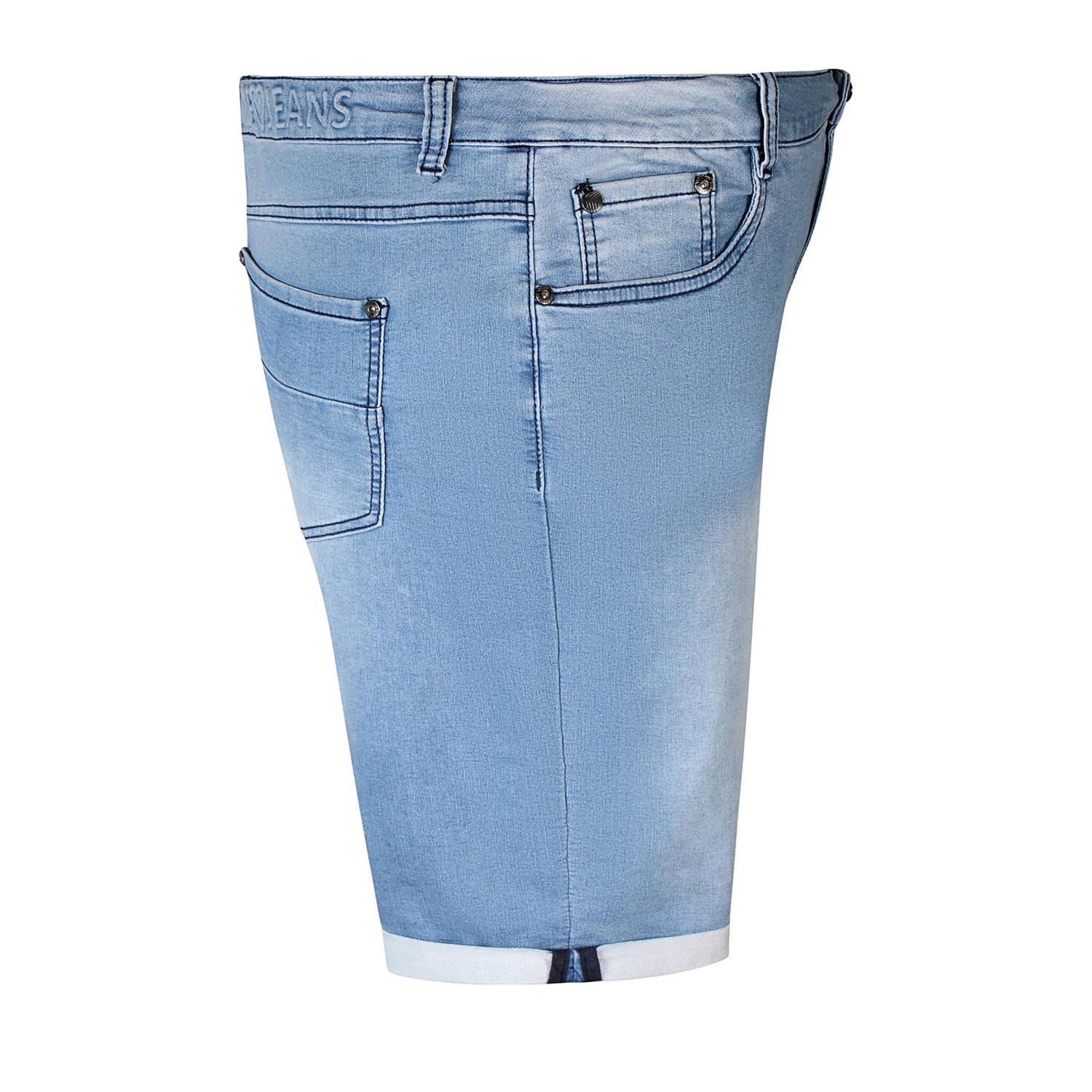 Zhenzi relaxed high waist denim short light blue denim