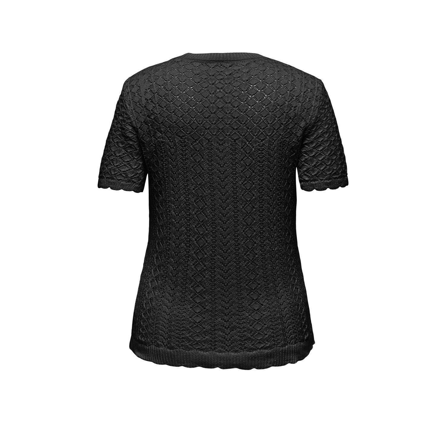 ONLY CARMAKOMA top gebreid zwart
