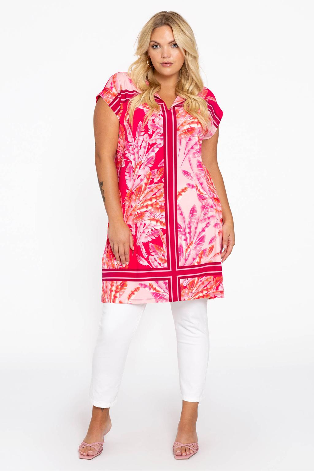 YOEK tuniek Plus Size - roze