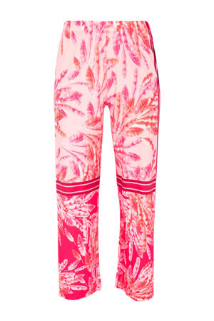 straight regular waist broek roze