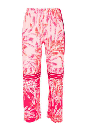 straight regular waist broek roze