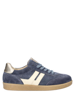 suède sneakers blauw