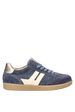 suède sneakers blauw