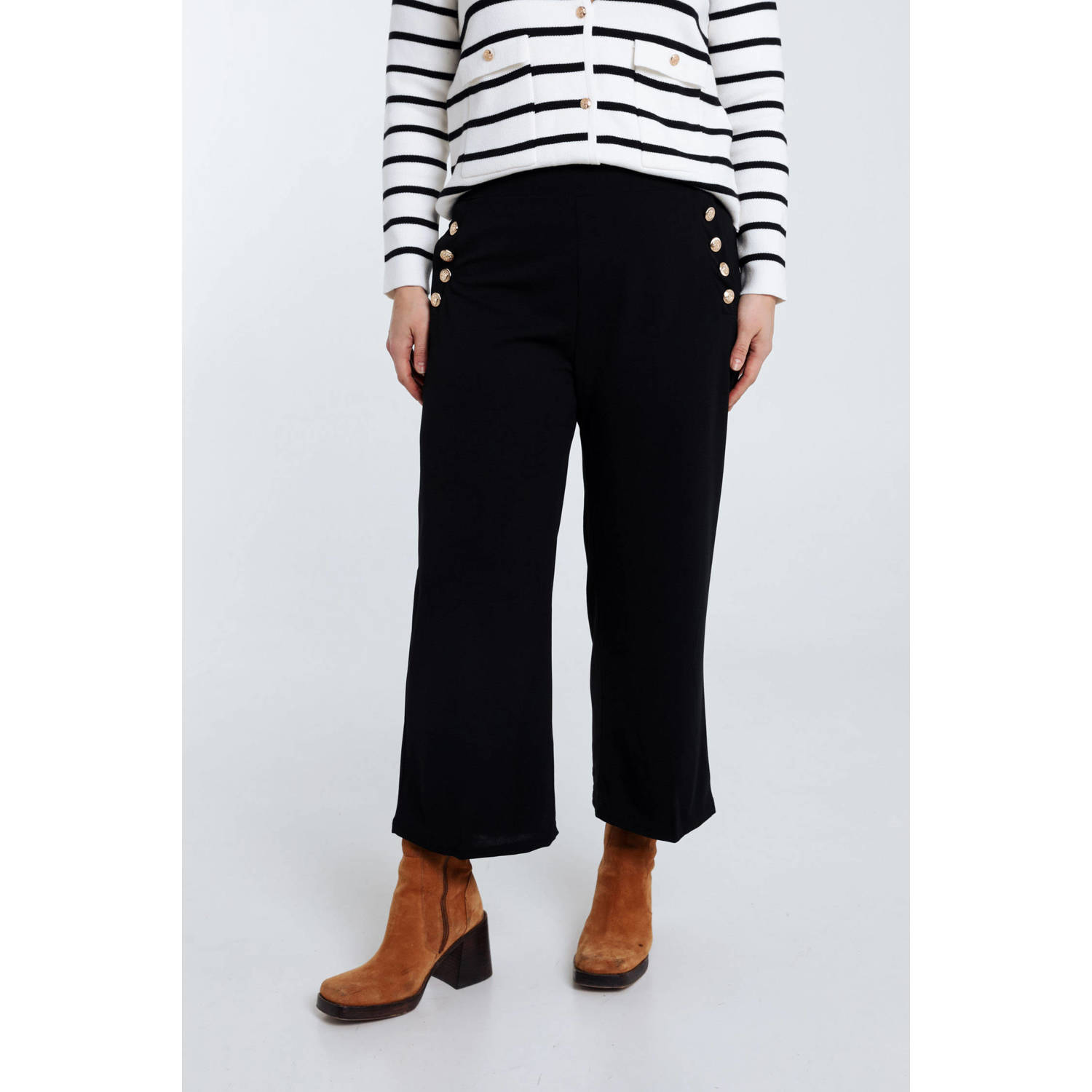 Paprika straight regular waist broek antraciet