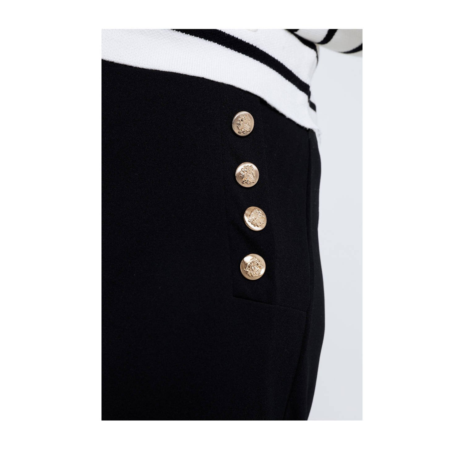 Paprika straight regular waist broek antraciet