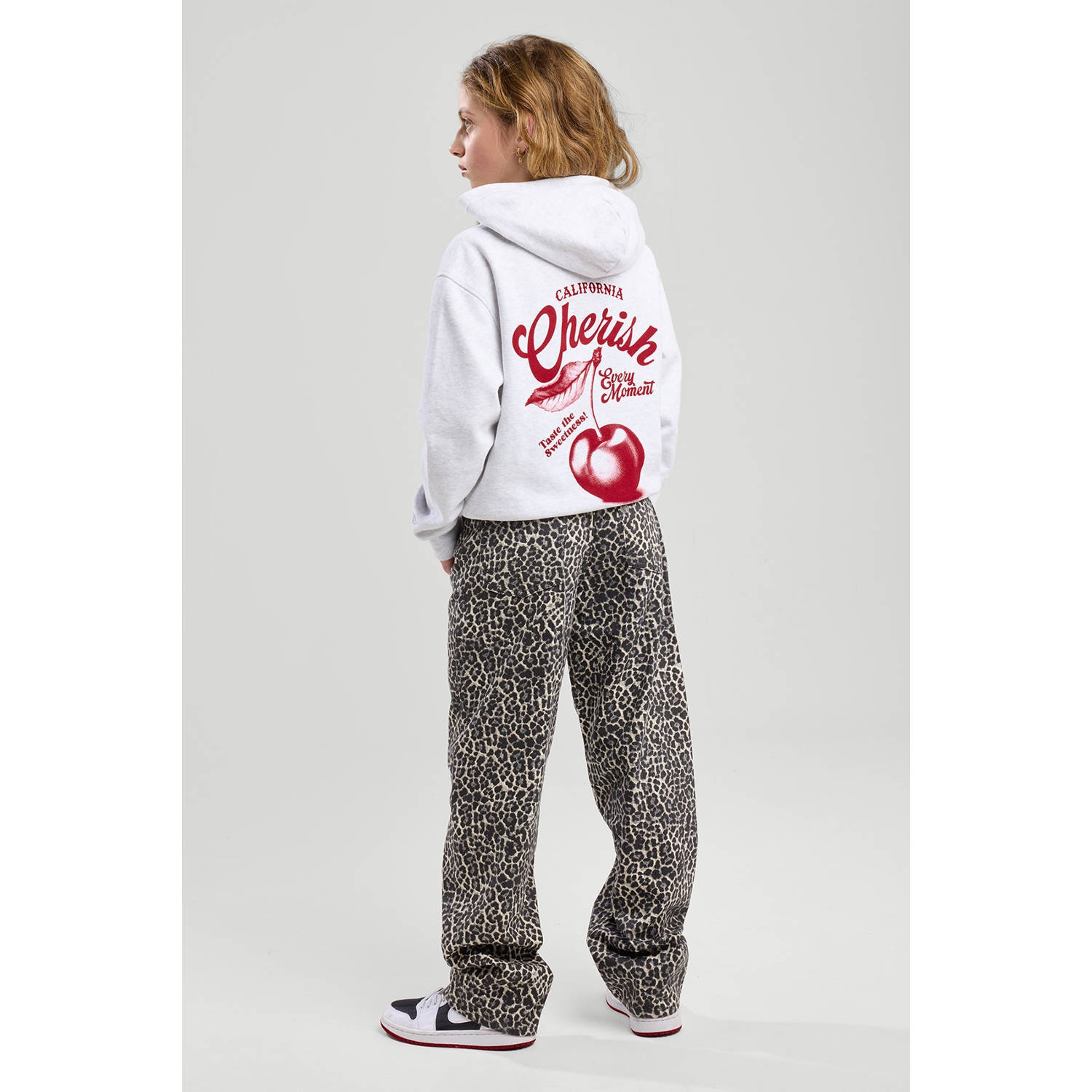 America Today hoodie grijs melange