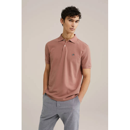 WE Fashion slim fit polo oudroze afbeelding