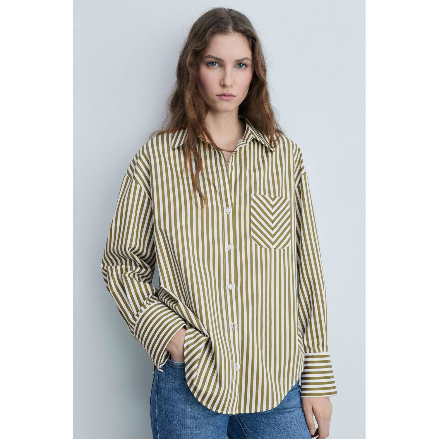 Mango blouse olijfgroen