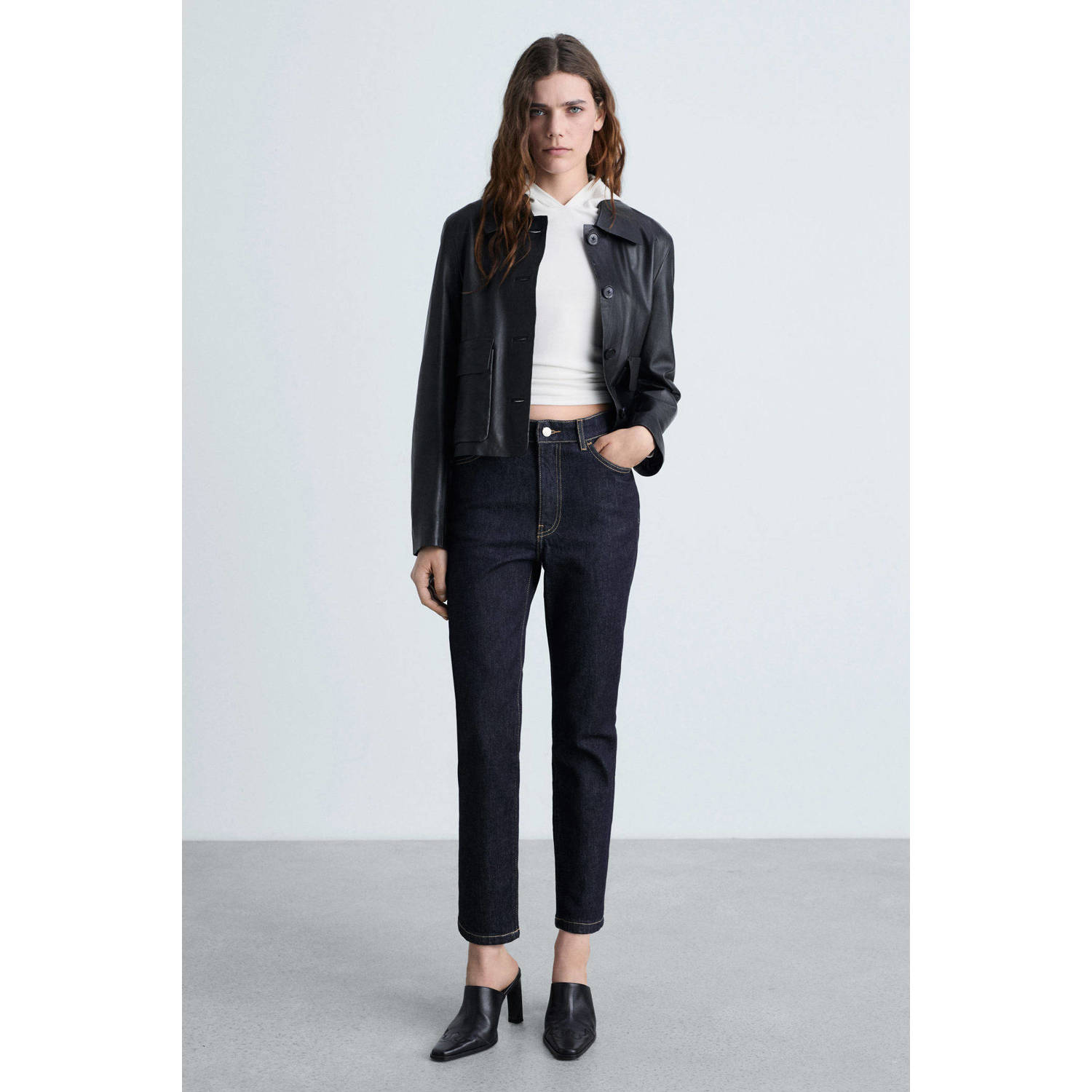 Mango slim fit jeans dark blue denim