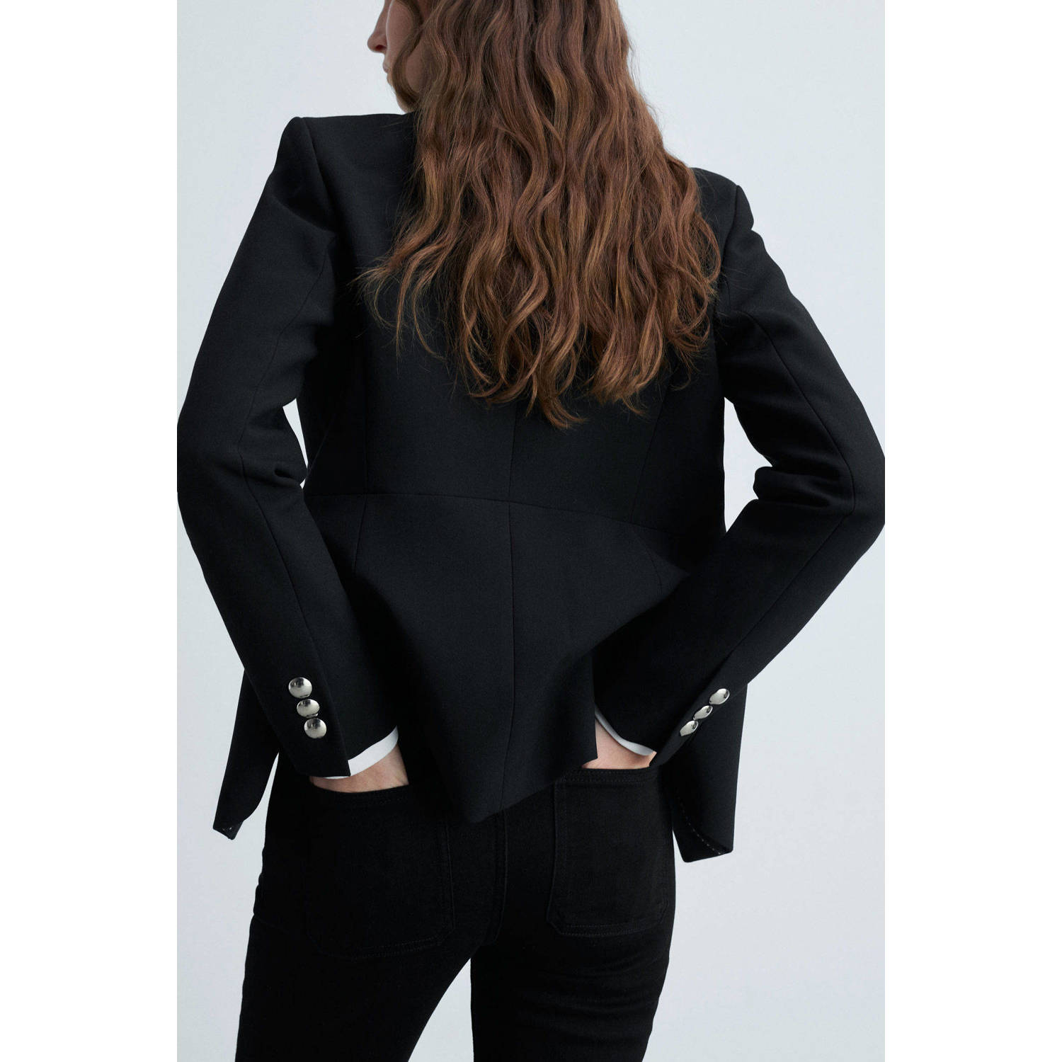 Mango low waist black denim