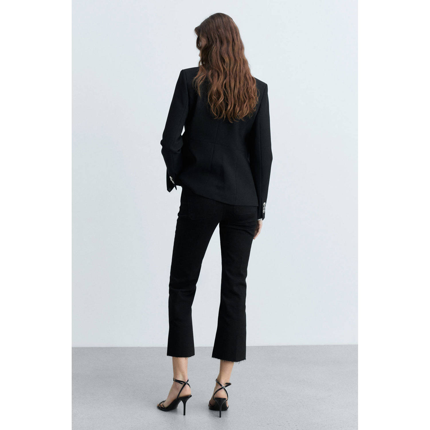 Mango low waist black denim