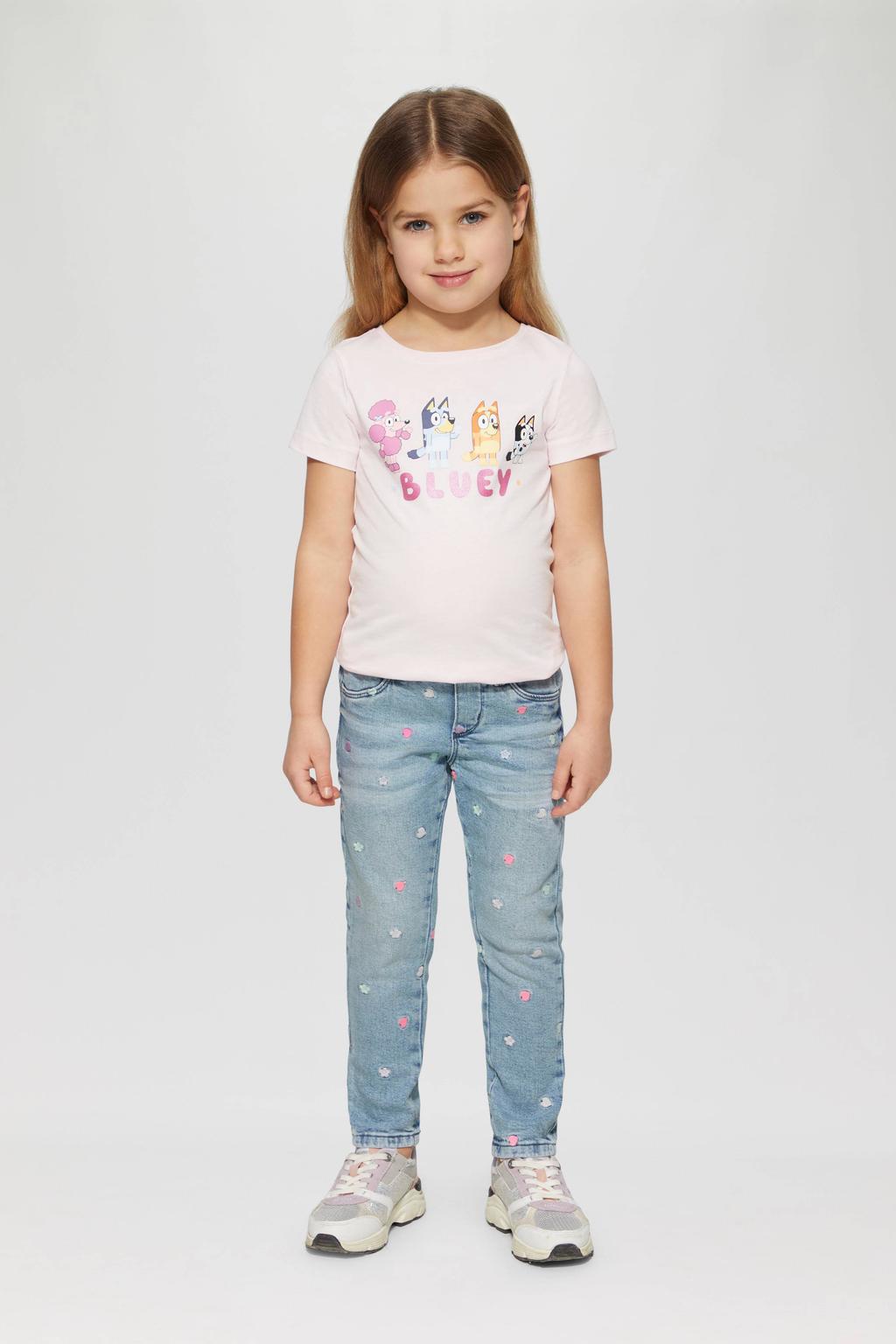 Light blue denim meisjes s.Oliver regular waist slim fit jeans van denim