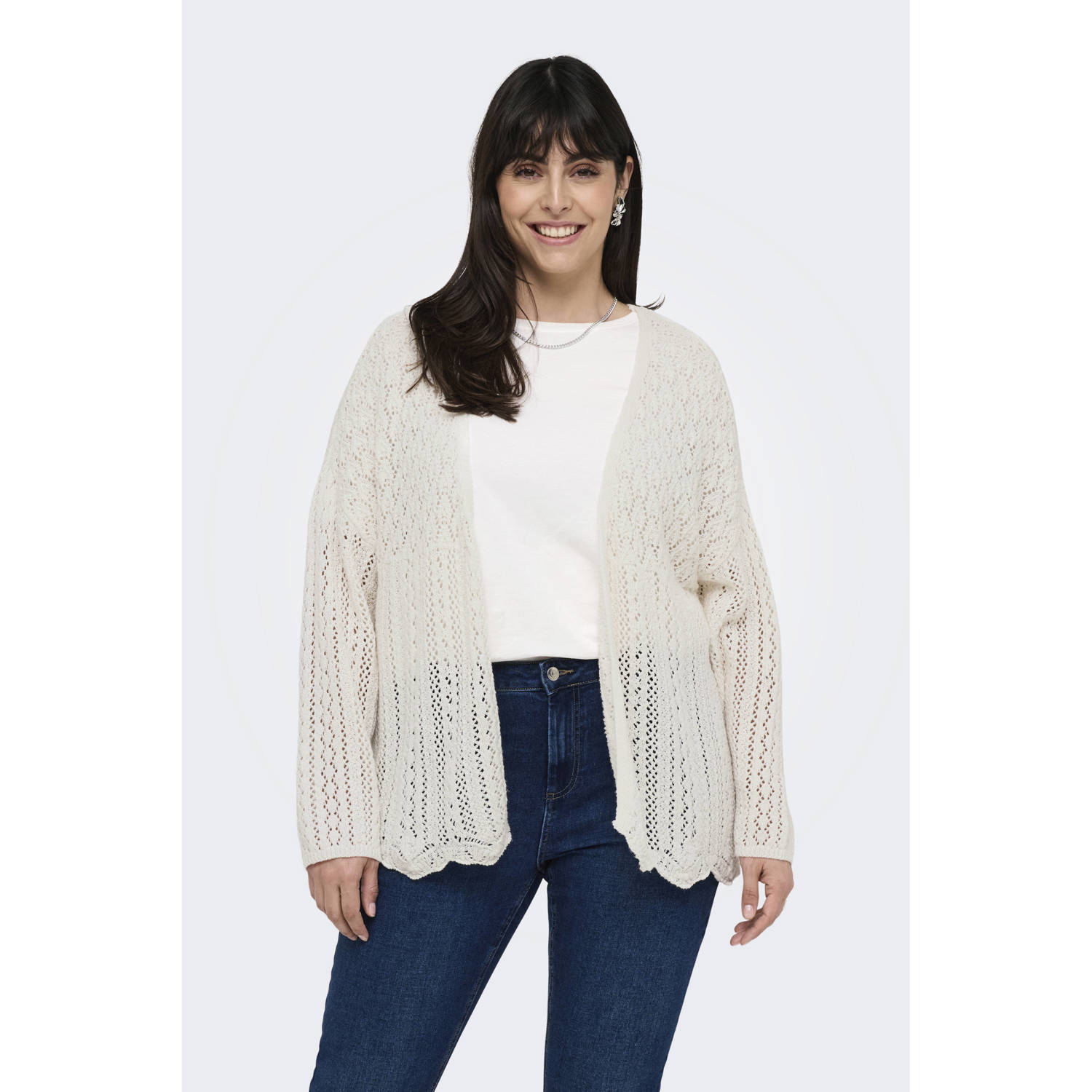 ONLY CARMAKOMA Vest CARNOLA 7 8 LIFE OPEN CARDIGAN KNT NOOS