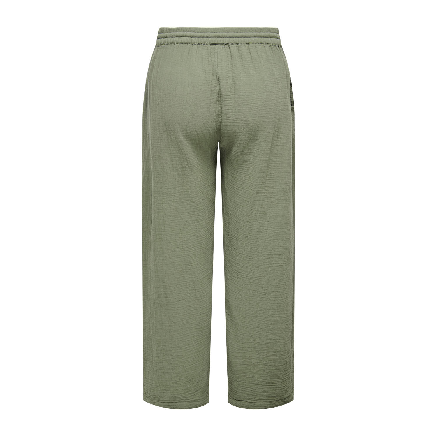 ONLY CARMAKOMA wide leg regular waist broek kaki
