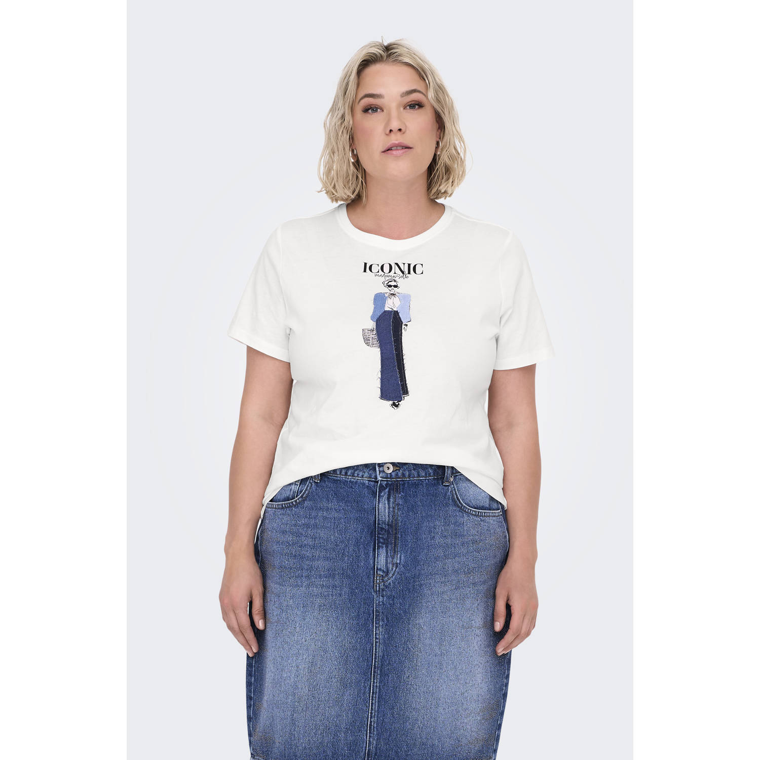 ONLY CARMAKOMA T-shirt wit