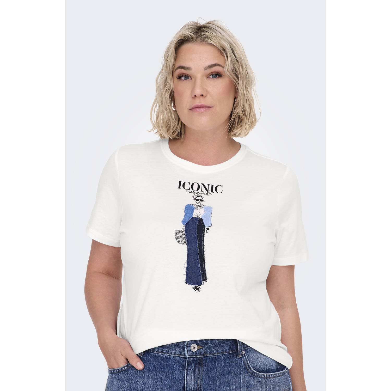 ONLY CARMAKOMA T-shirt wit