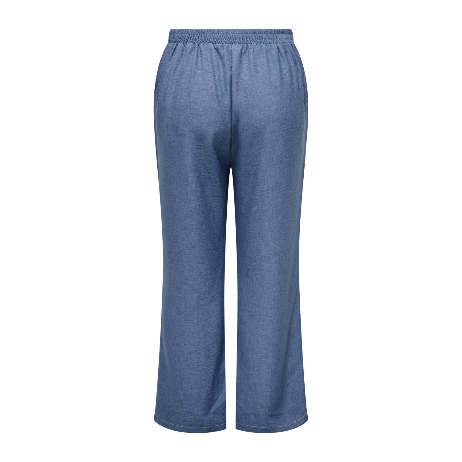 ONLY CARMAKOMA wide leg regular waist broek blauw