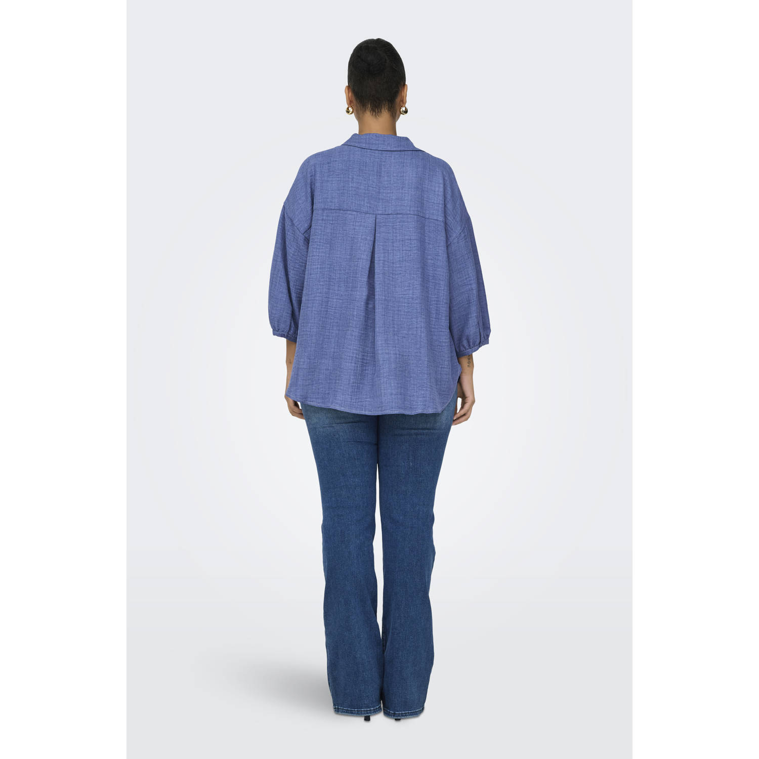 ONLY CARMAKOMA blouse blauw