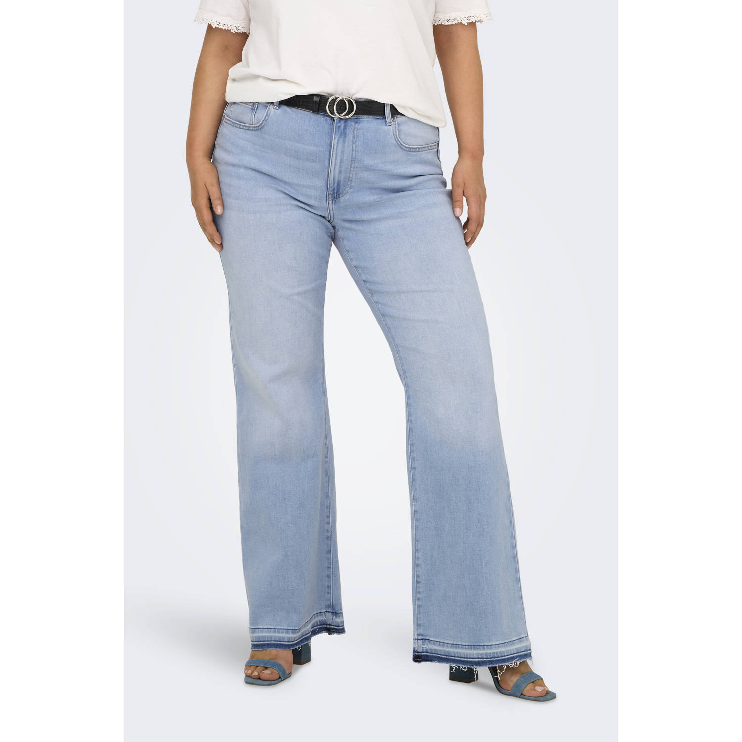 ONLY CARMAKOMA flared jeans light blue denim