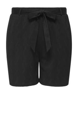 comfort fit high waist casual short zwart