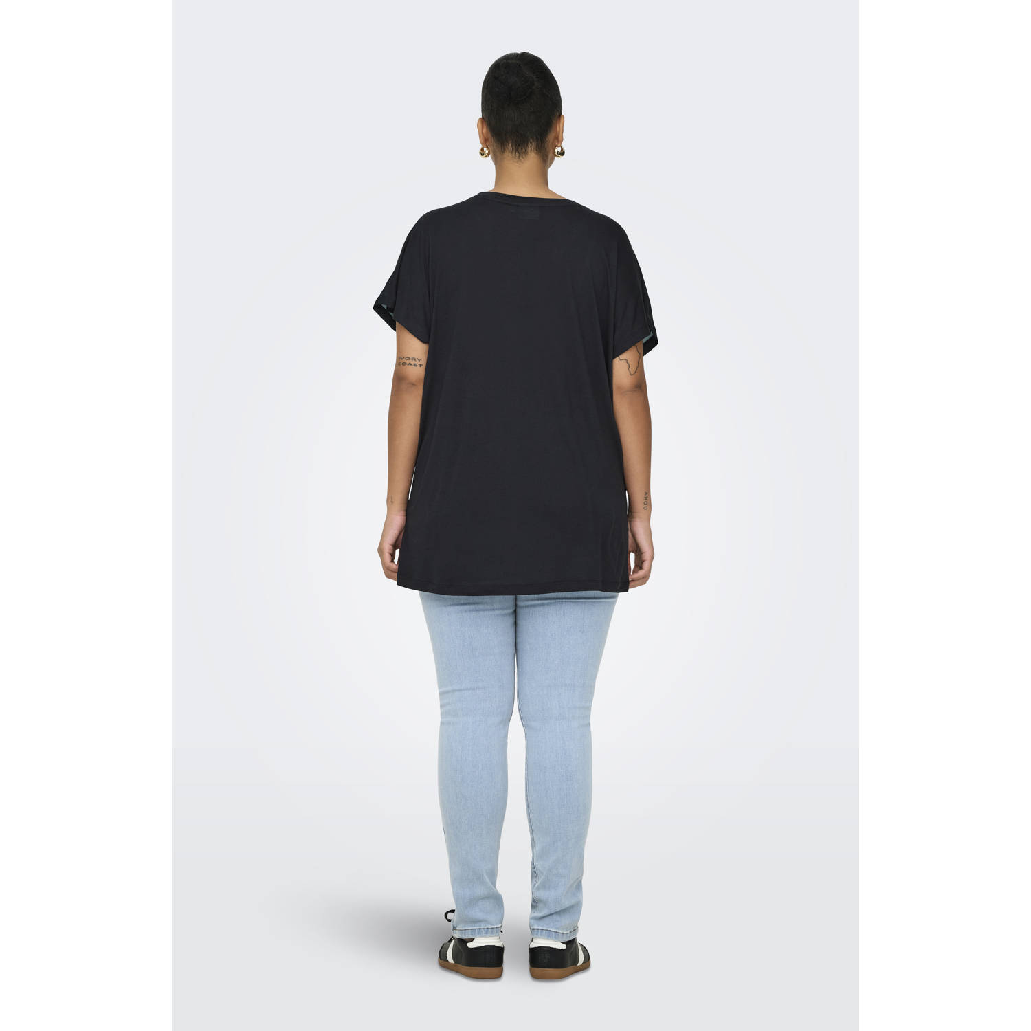 ONLY CARMAKOMA T-shirt zwart