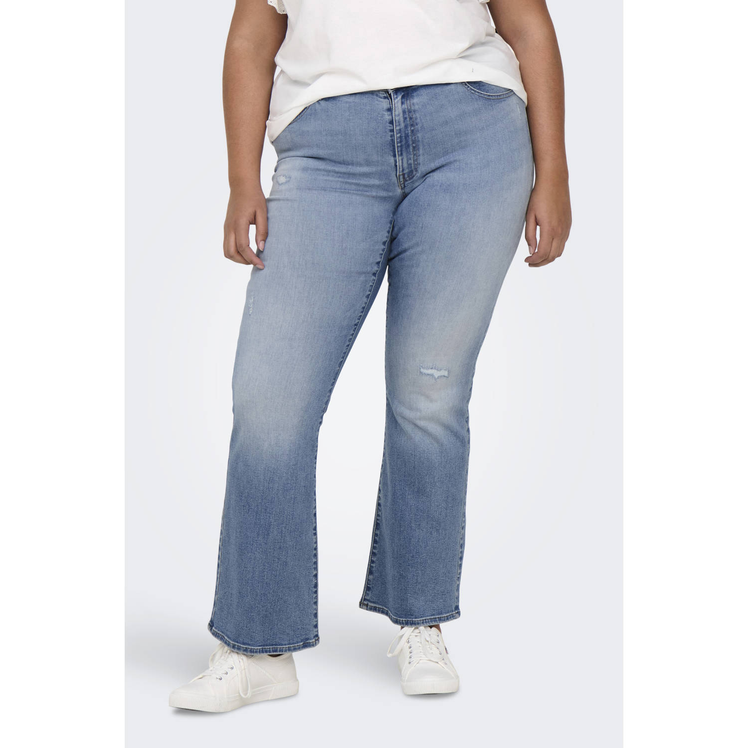 ONLY CARMAKOMA high waist flared jeans medium blue denim
