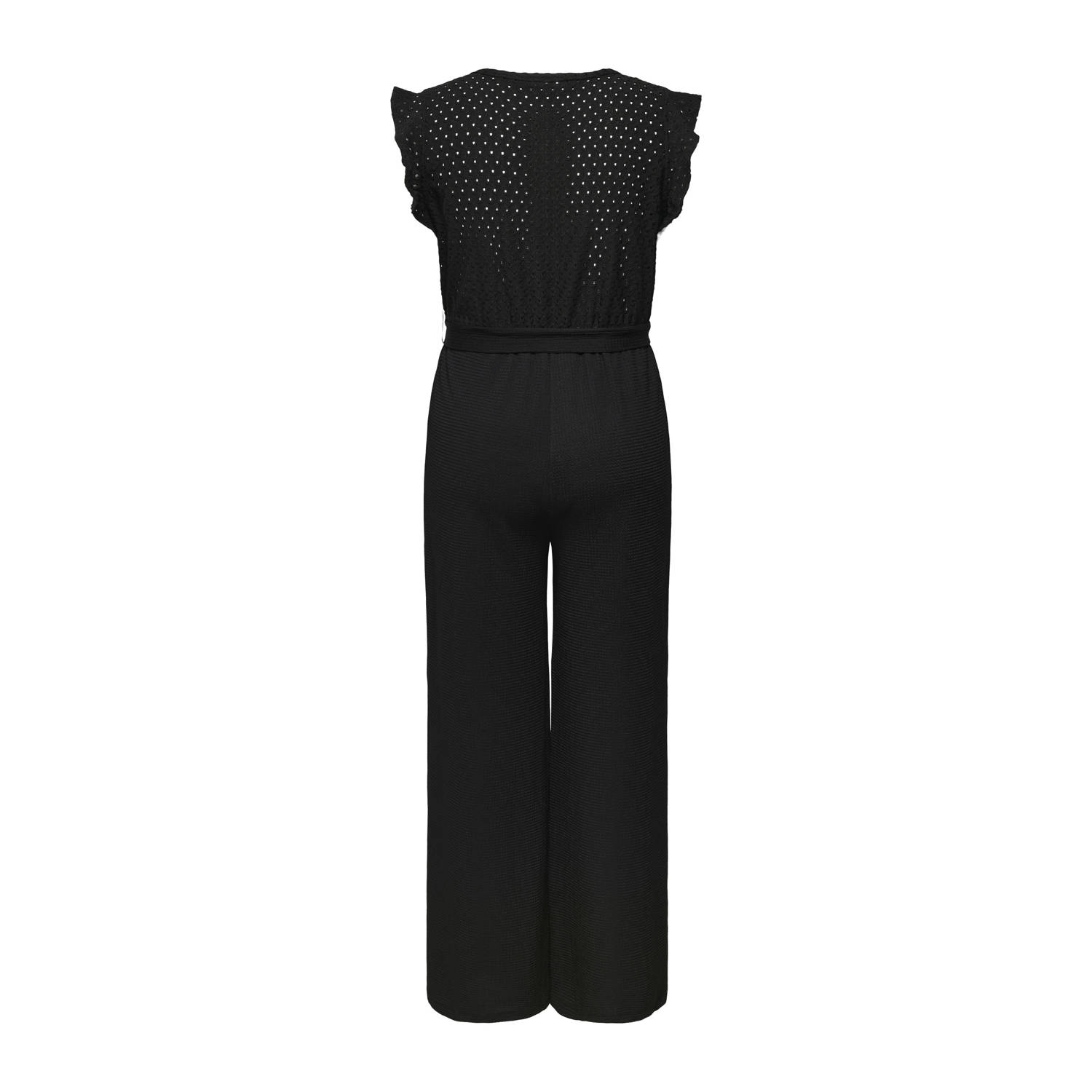 ONLY CARMAKOMA jumpsuit zwart broderie