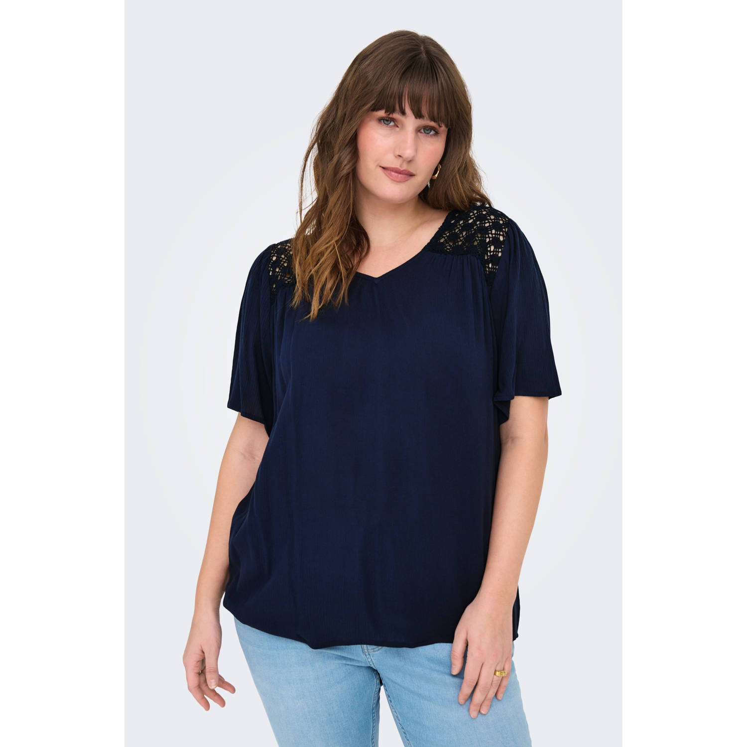 ONLY CARMAKOMA top donkerblauw