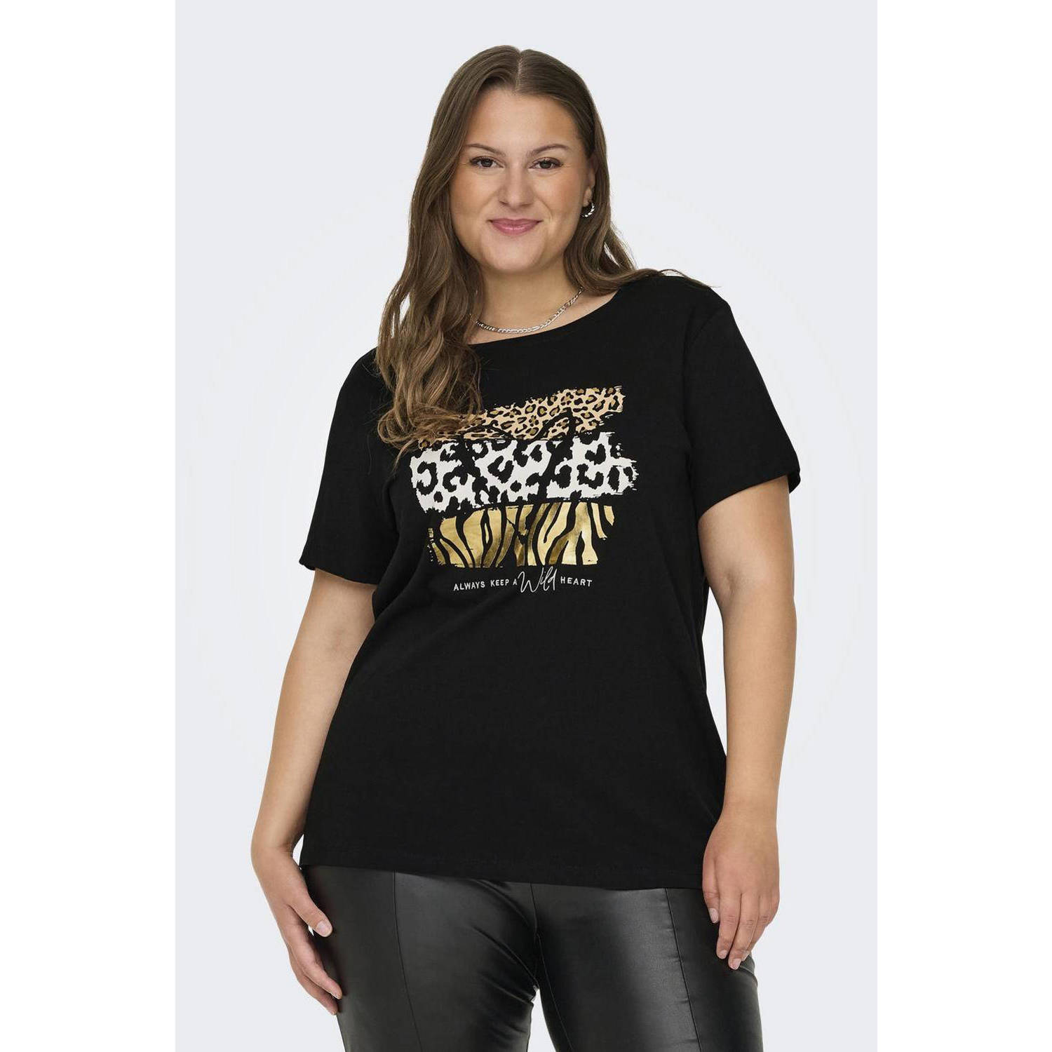 ONLY CARMAKOMA T-shirt zwart