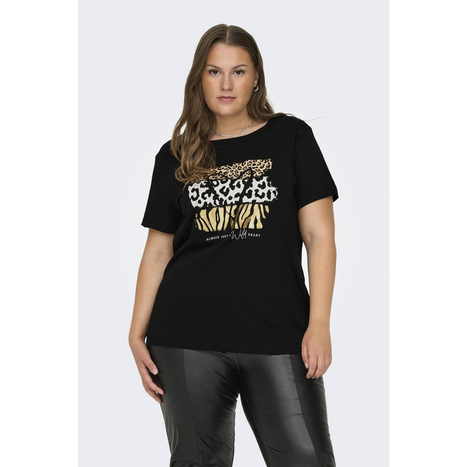 ONLY CARMAKOMA T-shirt zwart