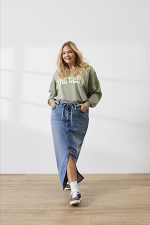 denim spijkerrok medium blue denim