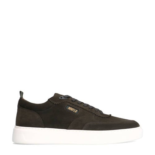 Manfield suède sneakers donkergroen afbeelding