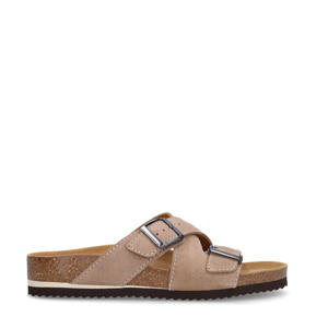 suède slippers beige