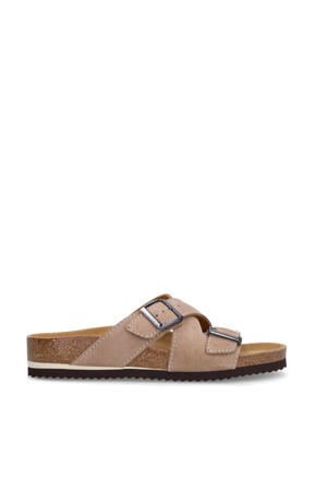 suède slippers beige