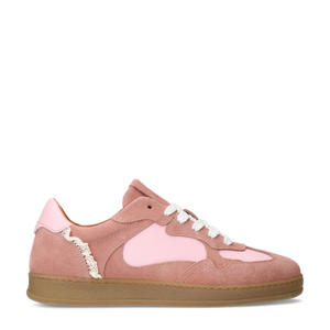   leren sneakers roze