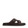 Manfield leren slippers bruin