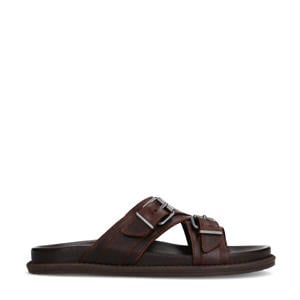 leren slippers bruin