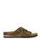 Manfield suède slippers groen