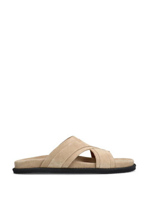 suède slippers beige