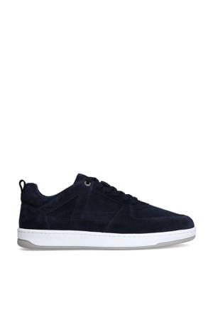 suède sneakers donkerblauw